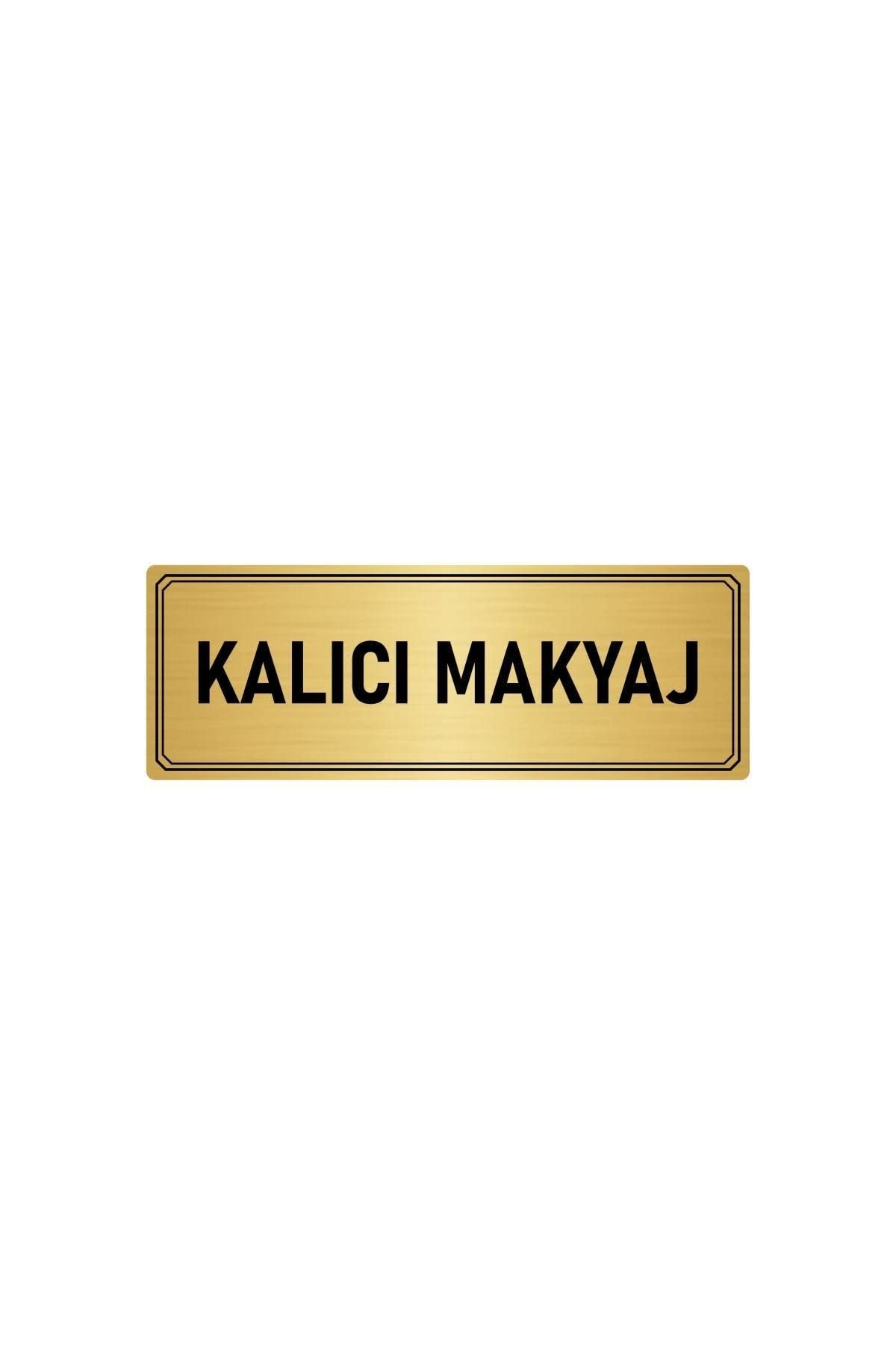 Metal Yönlendirme Levhası, Departman Kapı Isimliği Kalıcı Makyaj 5x20 Cm Altın