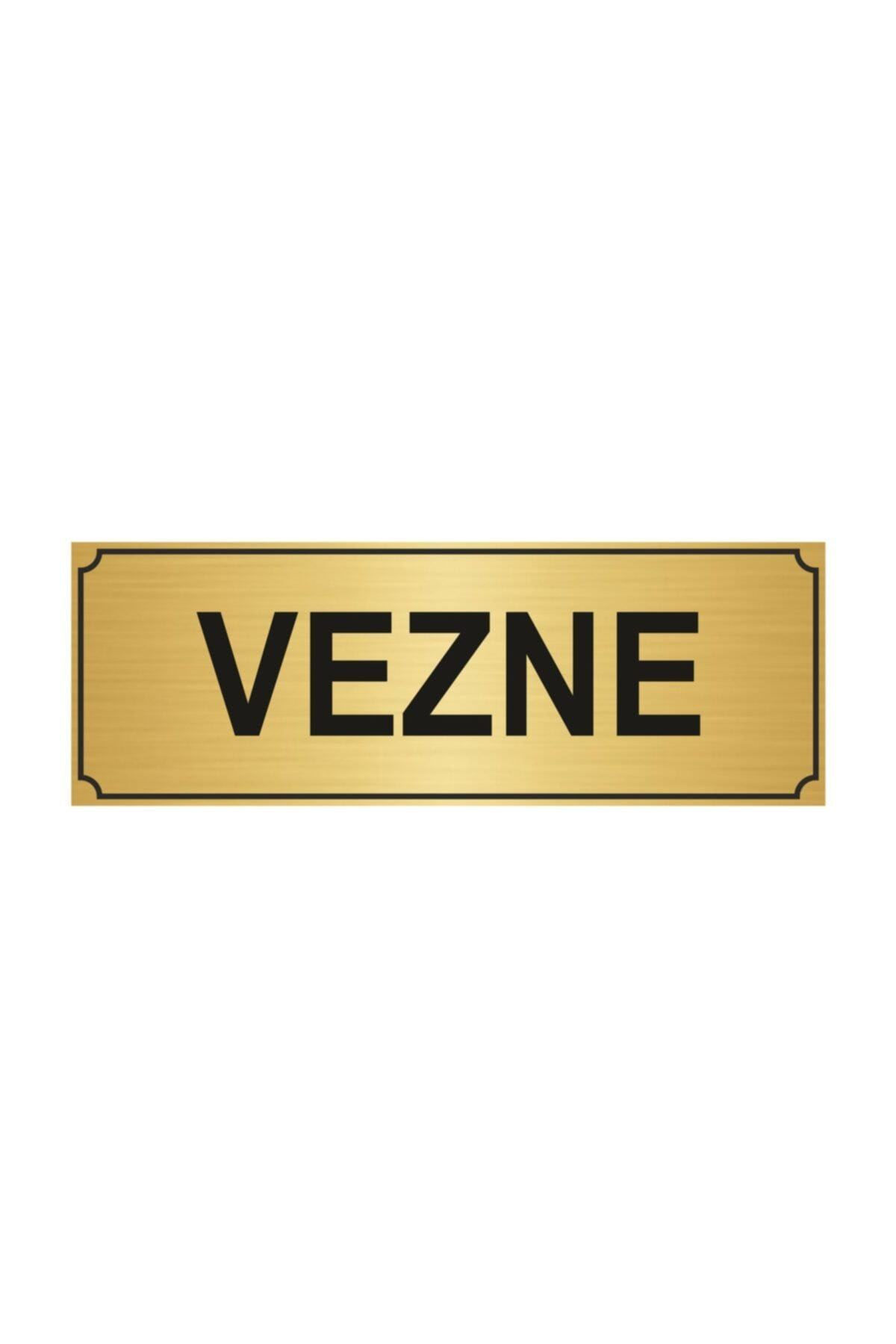 Exıt Yönlendirme Levhası 5 cm x 20 cm Altın Renk Metal