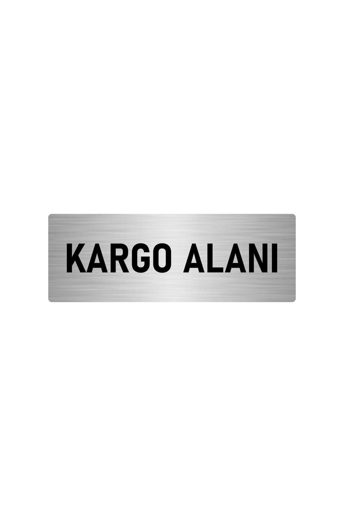 Metal Yönlendirme Levhası, Departman Kapı Isimliği Kargo Alanı 10x20 Cm Gümüş