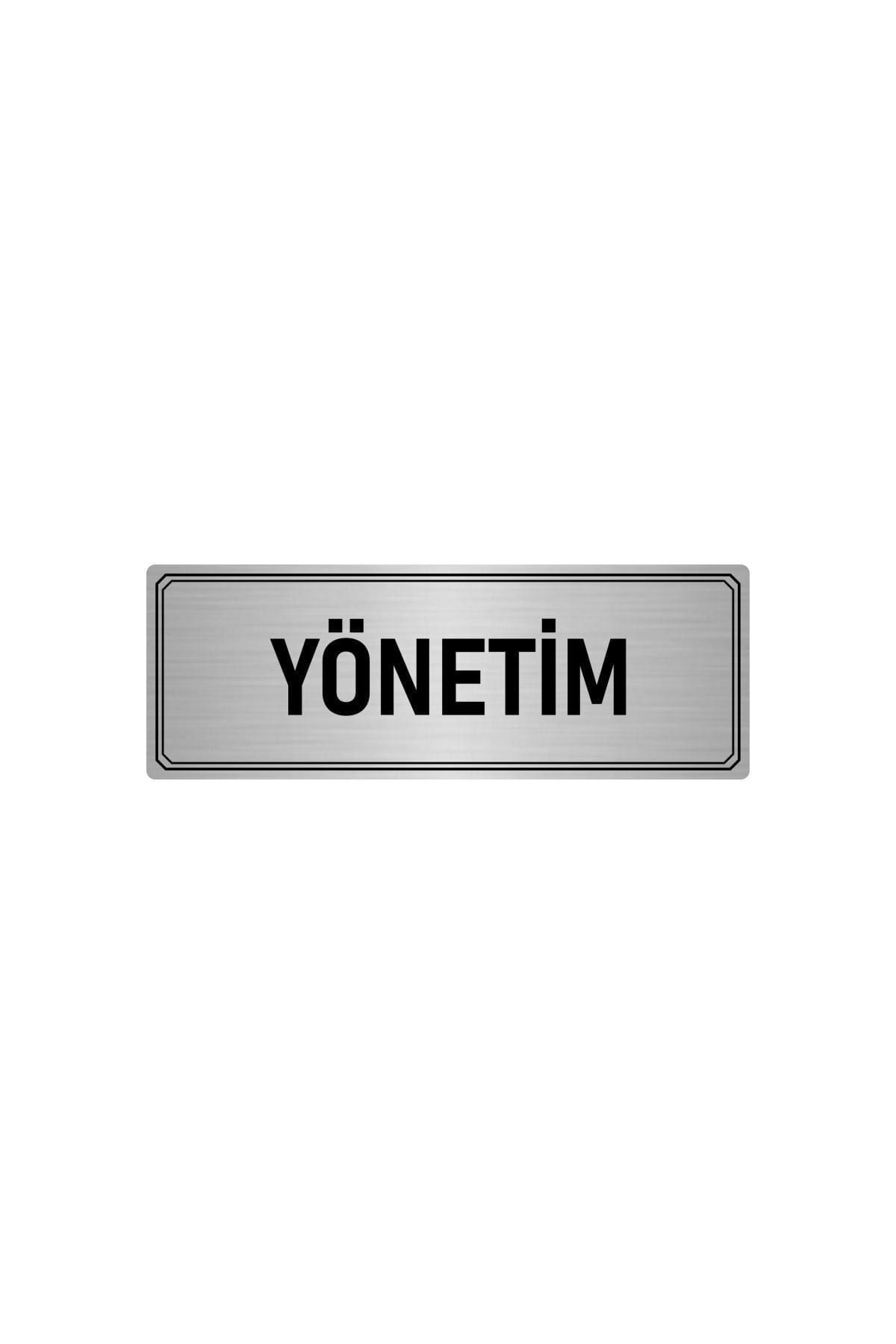 Metal Yönlendirme Levhası, Departman Kapı Isimliği Yönetim 10x20 Cm Gümüş Renk