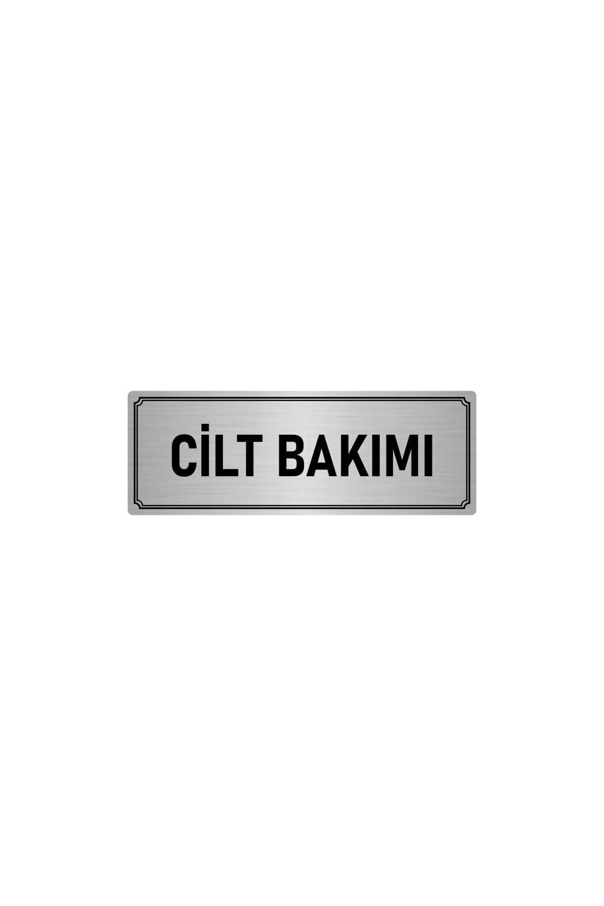 Metal Yönlendirme Levhası, Departman Kapı Isimliği Cilt Bakımı 5x20 Cm Gümüş