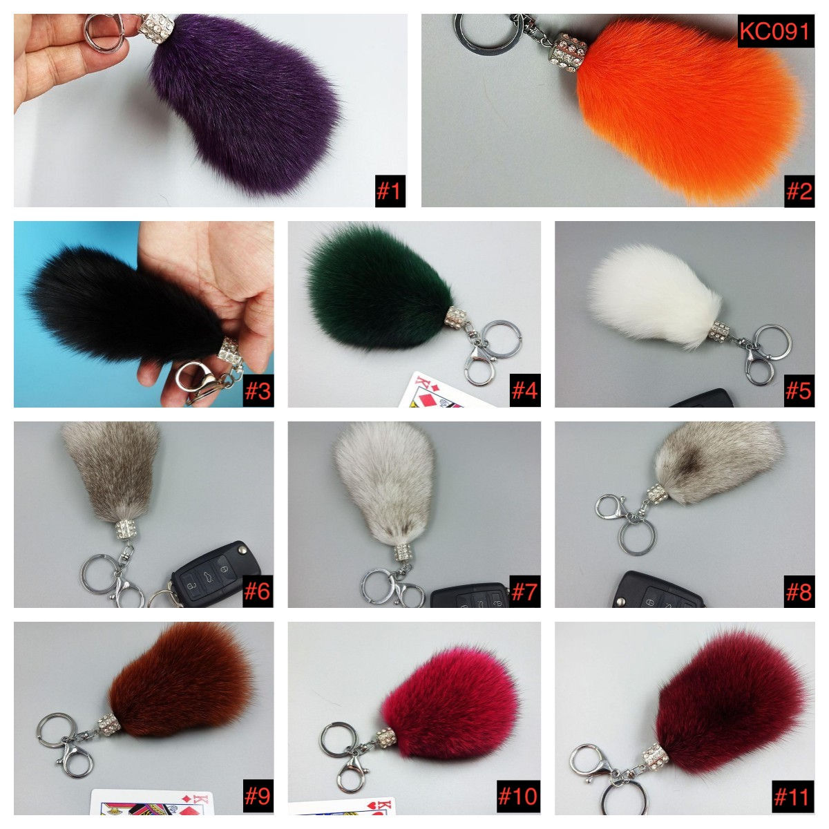 KC091 FOX keychain 9CM