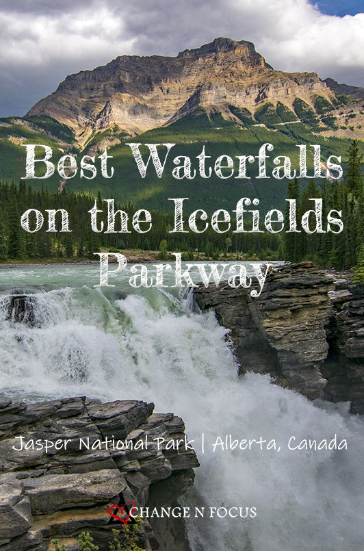 best waterfalls Icefields Parkway pin