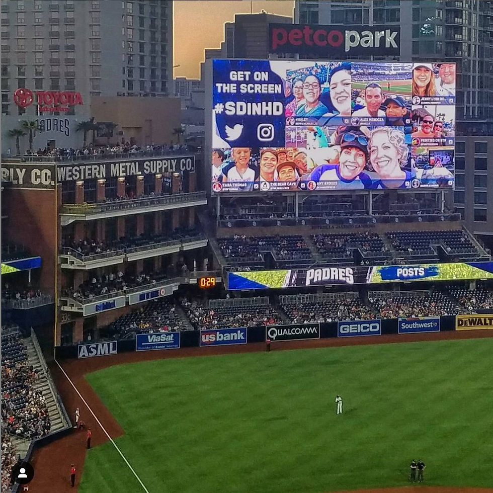 Scoreboard Petco Park San Diego Padres