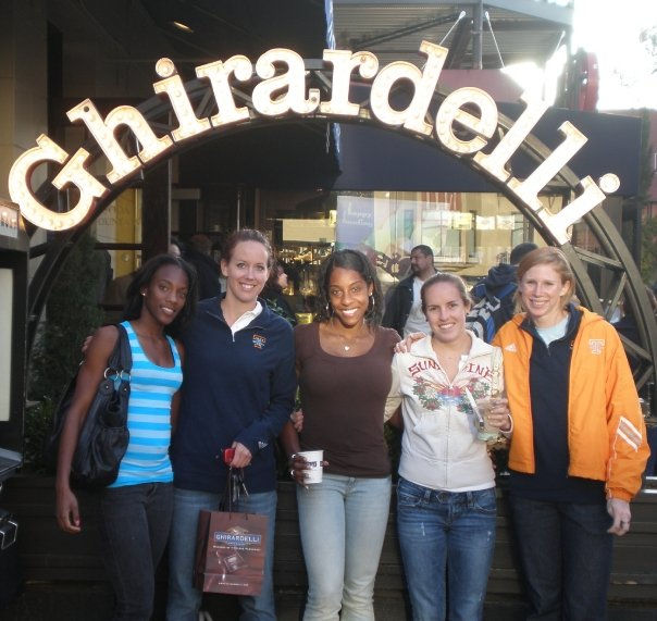 Enjoying Ghirardelli Chocolates