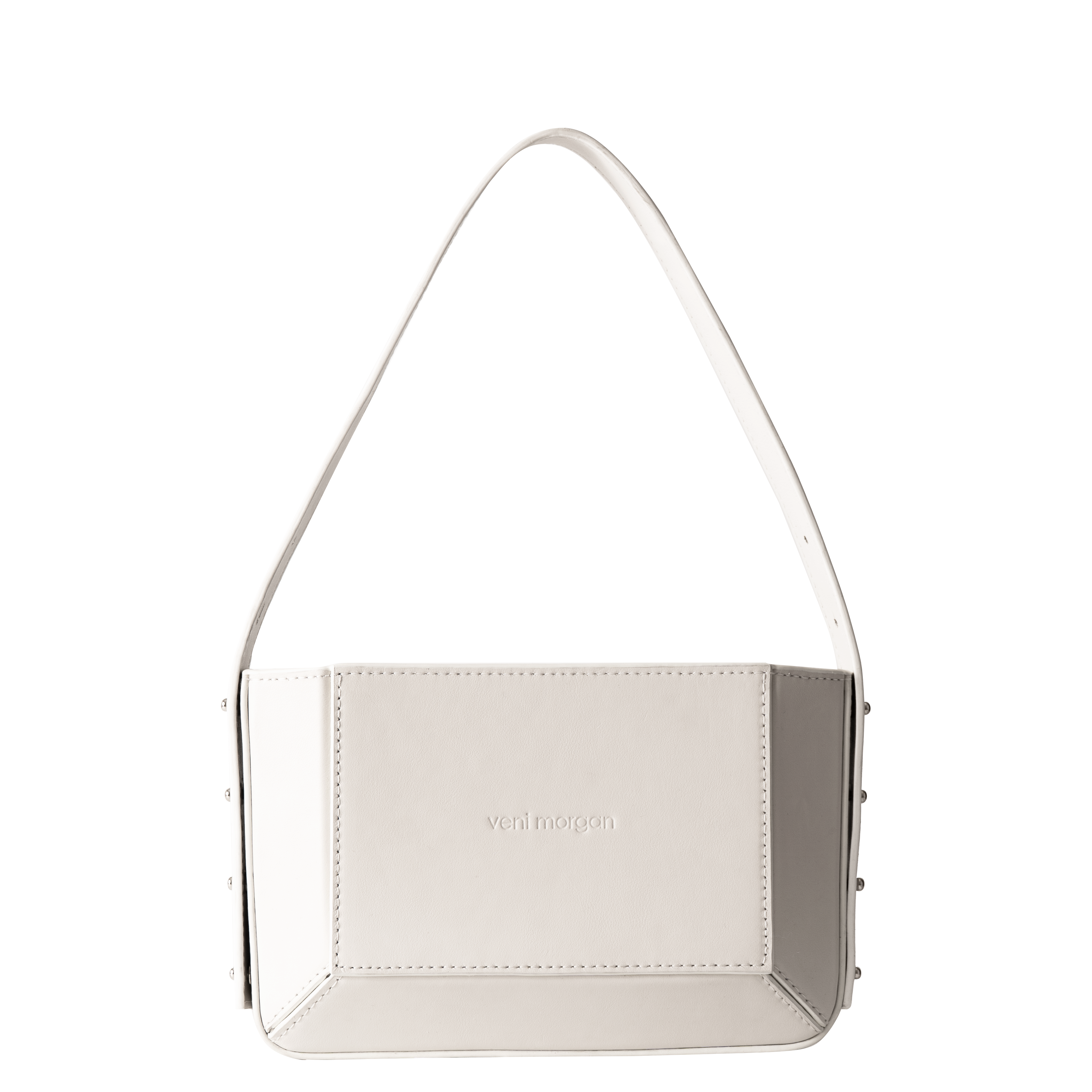 envi shoulder bag in off-white nappa leather