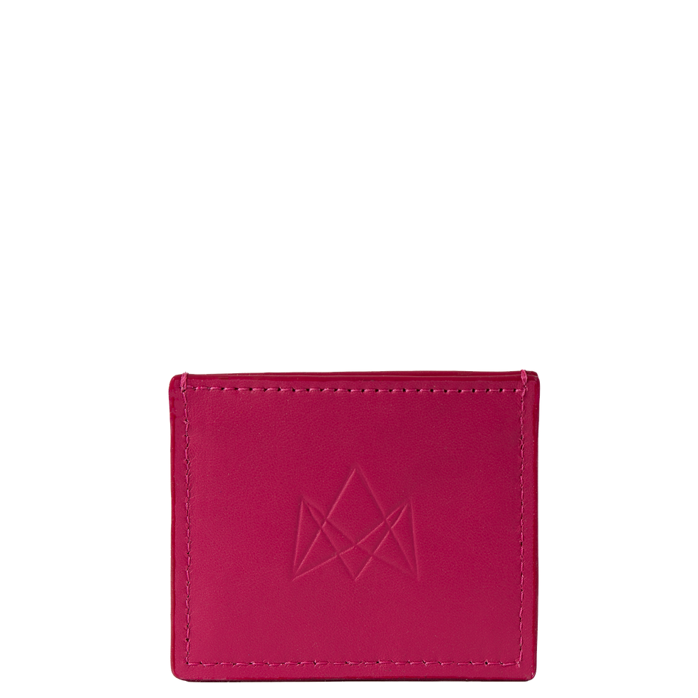 101 cardholder in fuchsia nappa leather