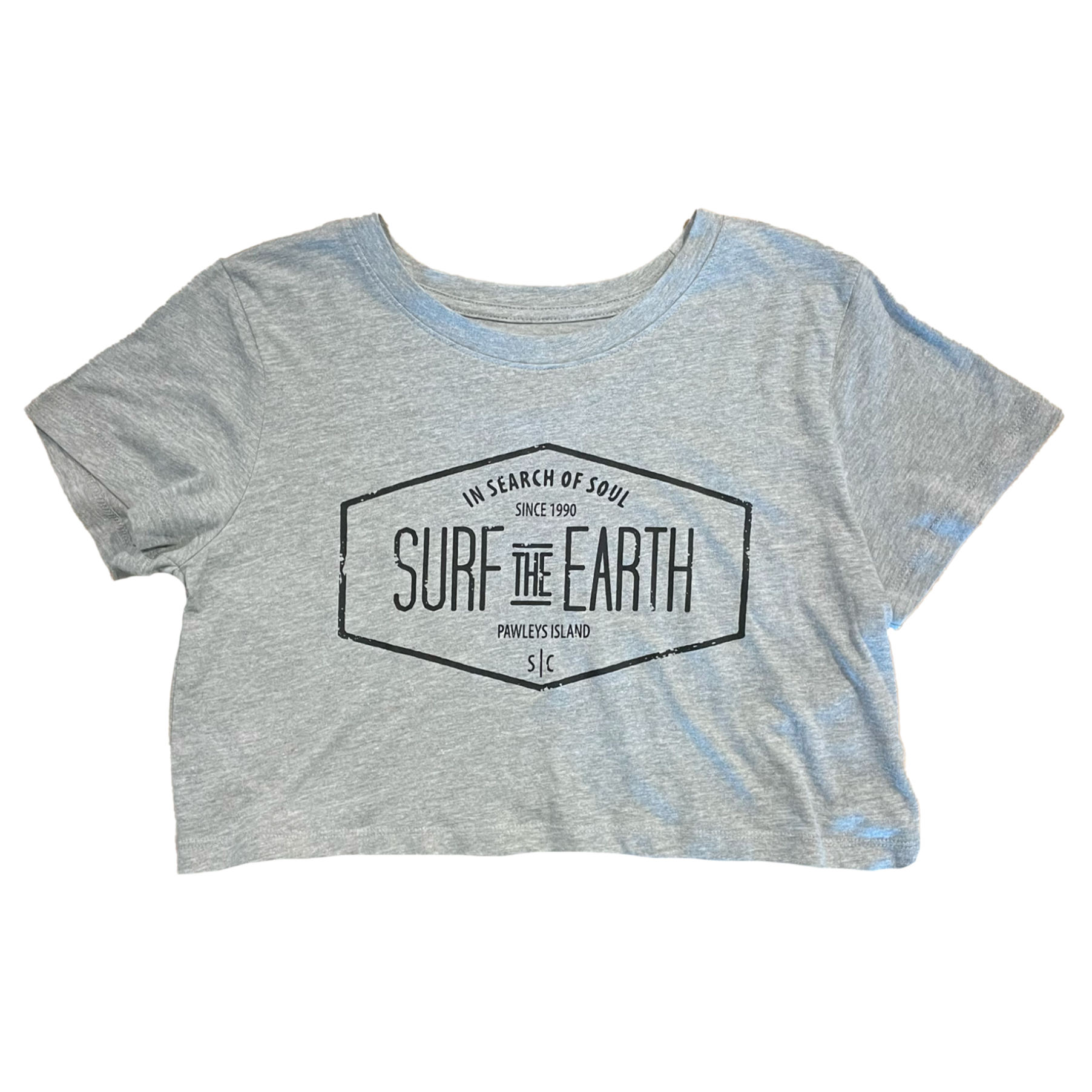 Cropped Tee - Gray Blackwater