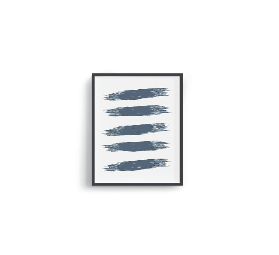Thumbnail: Mid Mod Set of 3 Art Prints - Blue & Purple