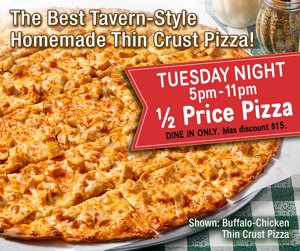 Gators_SPECIALS-WEB_To-Go_Pizza-Tuesday-Special_Half-Off-2026_Buffalo-Chicken_10-2026_1050