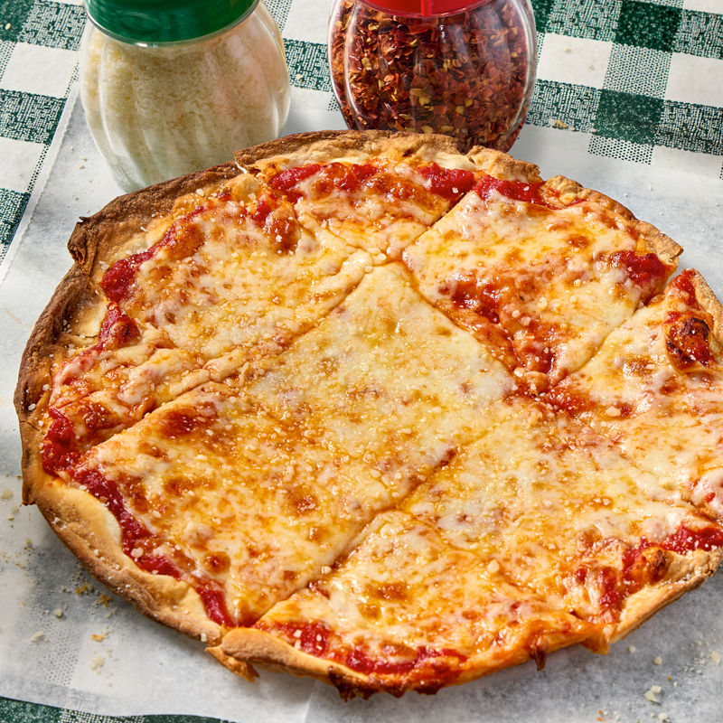 8-inch pizza with cheese or one-topping