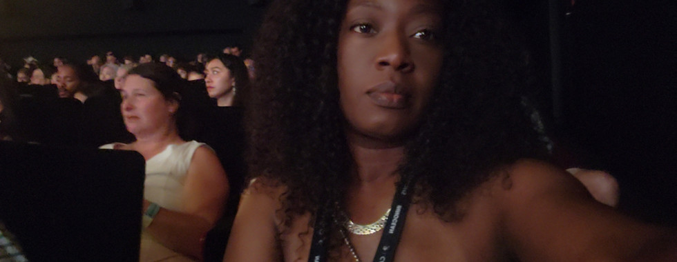 Sitting at the award show