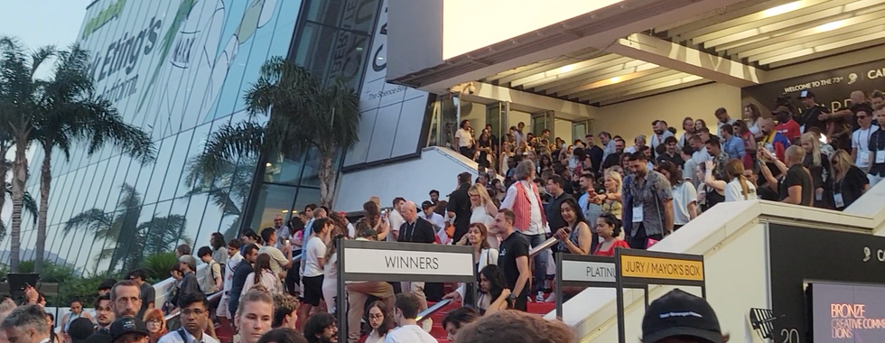 After the award show on the steps