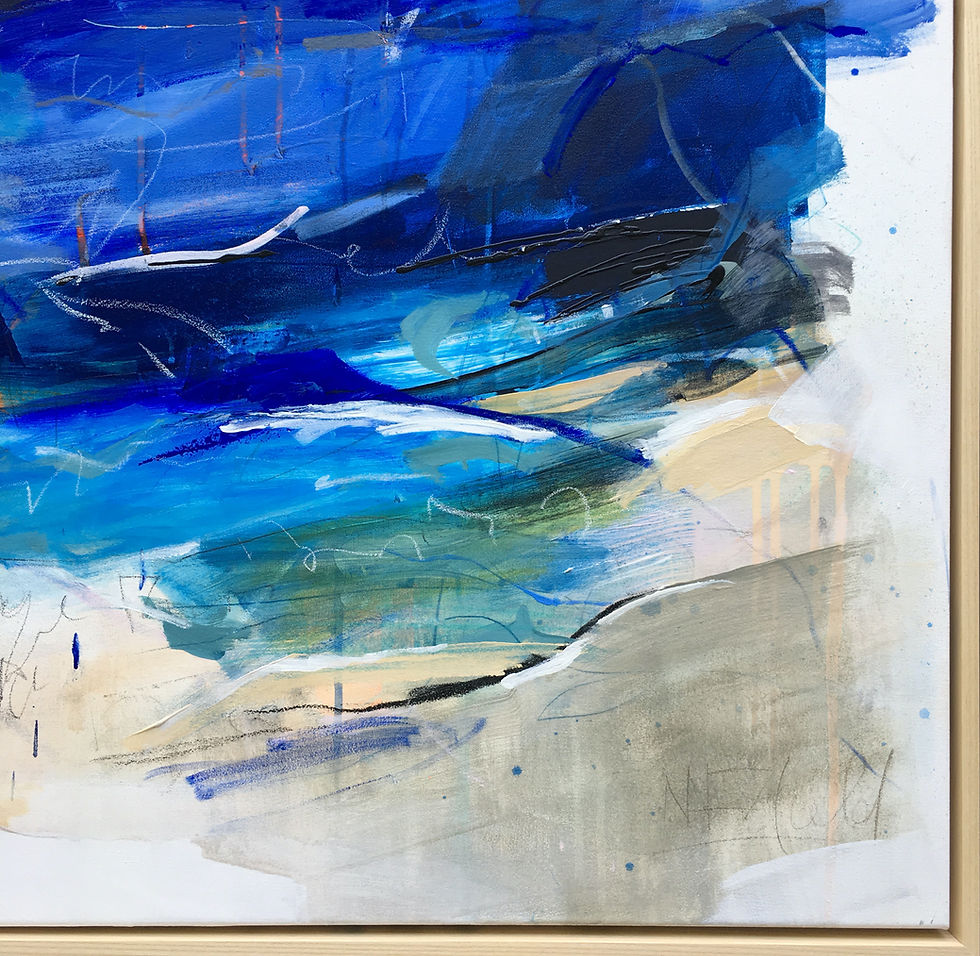 Thumbnail: Waterways, Happy Days - 103cm x 103cm
