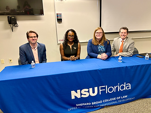 From left to right- Panelists Sean Fahey, Lawonda Warren, Gina Leiser, and Cary High as moderator