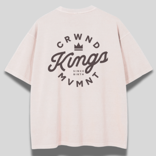 Crowned Kings Mvmnt Men's Oversized Tee-Bone | Live4Legacy Brand