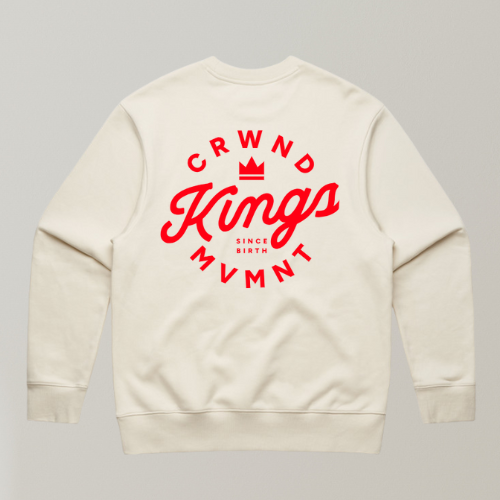 Crowned Kings Mvmnt Crew-Bone | Live4Legacy Brand