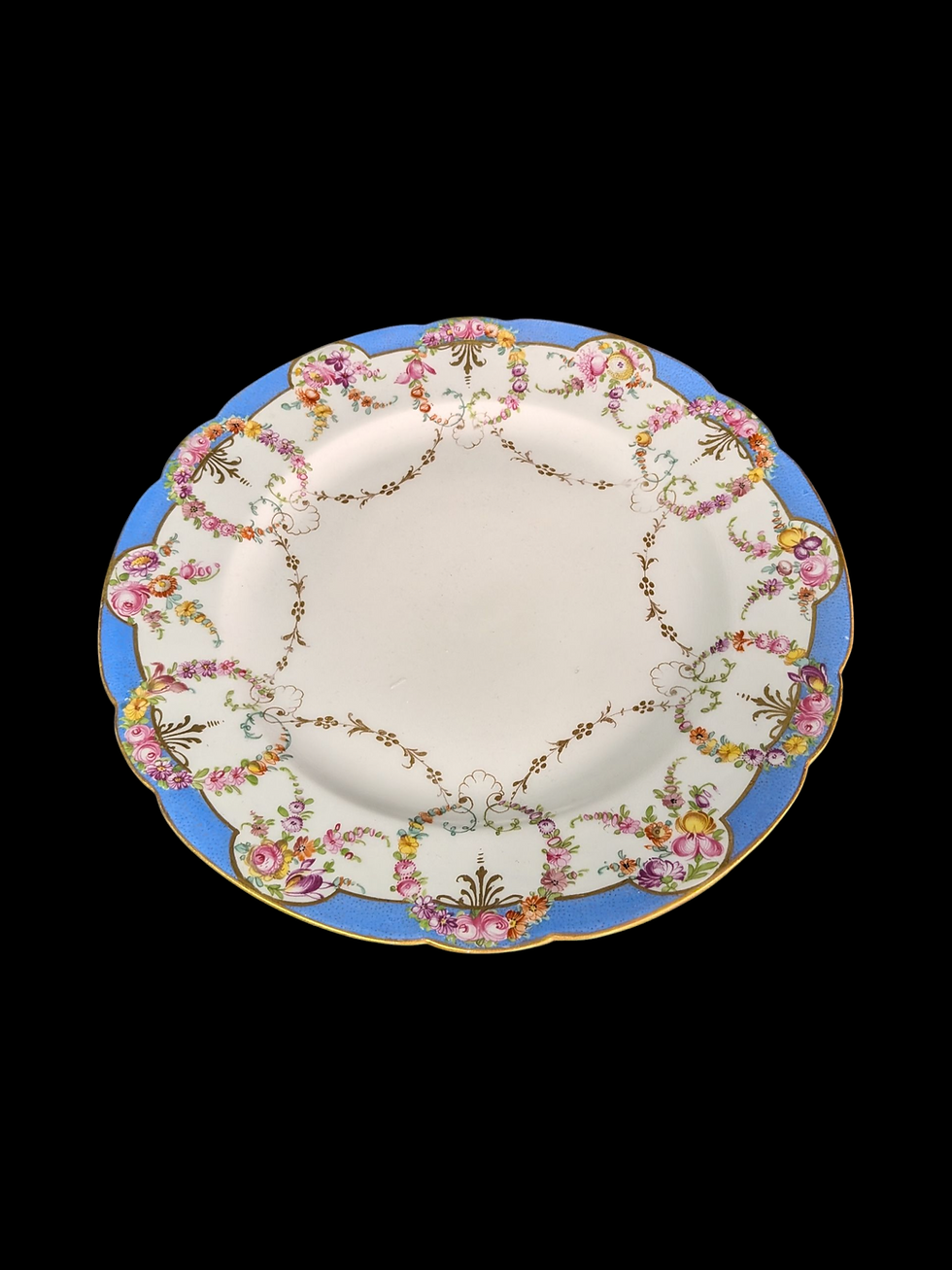Antique Ambrosius Lamm Floral Diner Plate