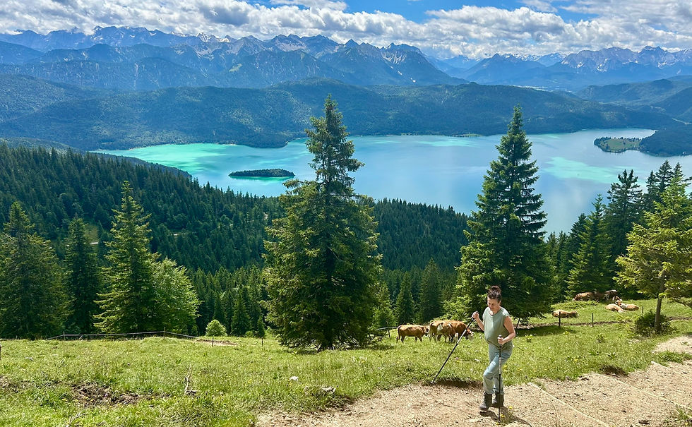 נקודת עצירה ממינכן לטירול בשני אגמים מרהיבים