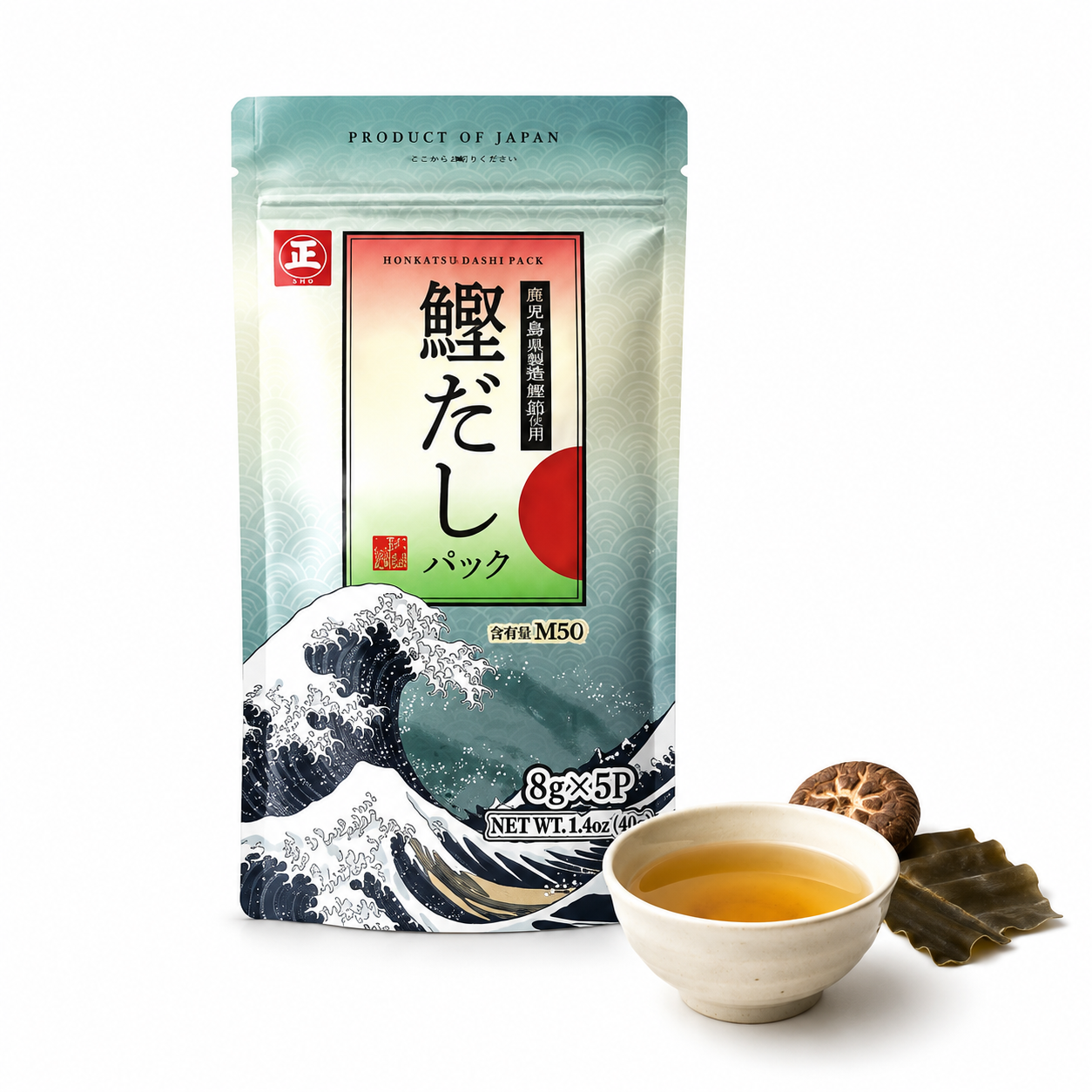 Dashi giapponese premium shiitake e kombu 40g 5 bustine