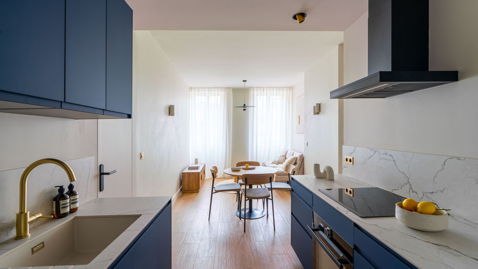 cuisine ouverte, coin repas, salon