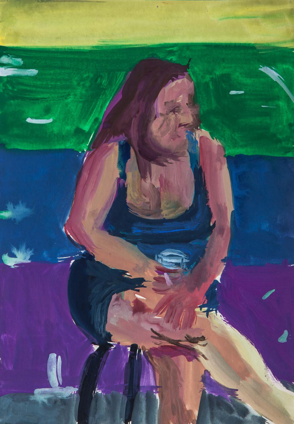 sitting_2014-2015_gouache on paper