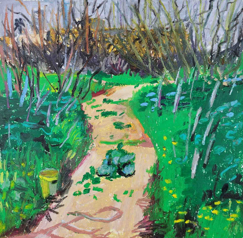 path_2020_oil pastels on paper_25x25