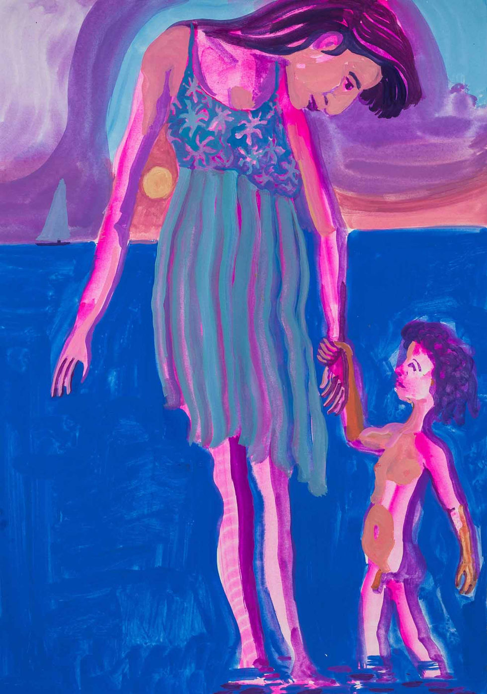 Armpit Sun, 2021, gouache on paper, 42x30 cm