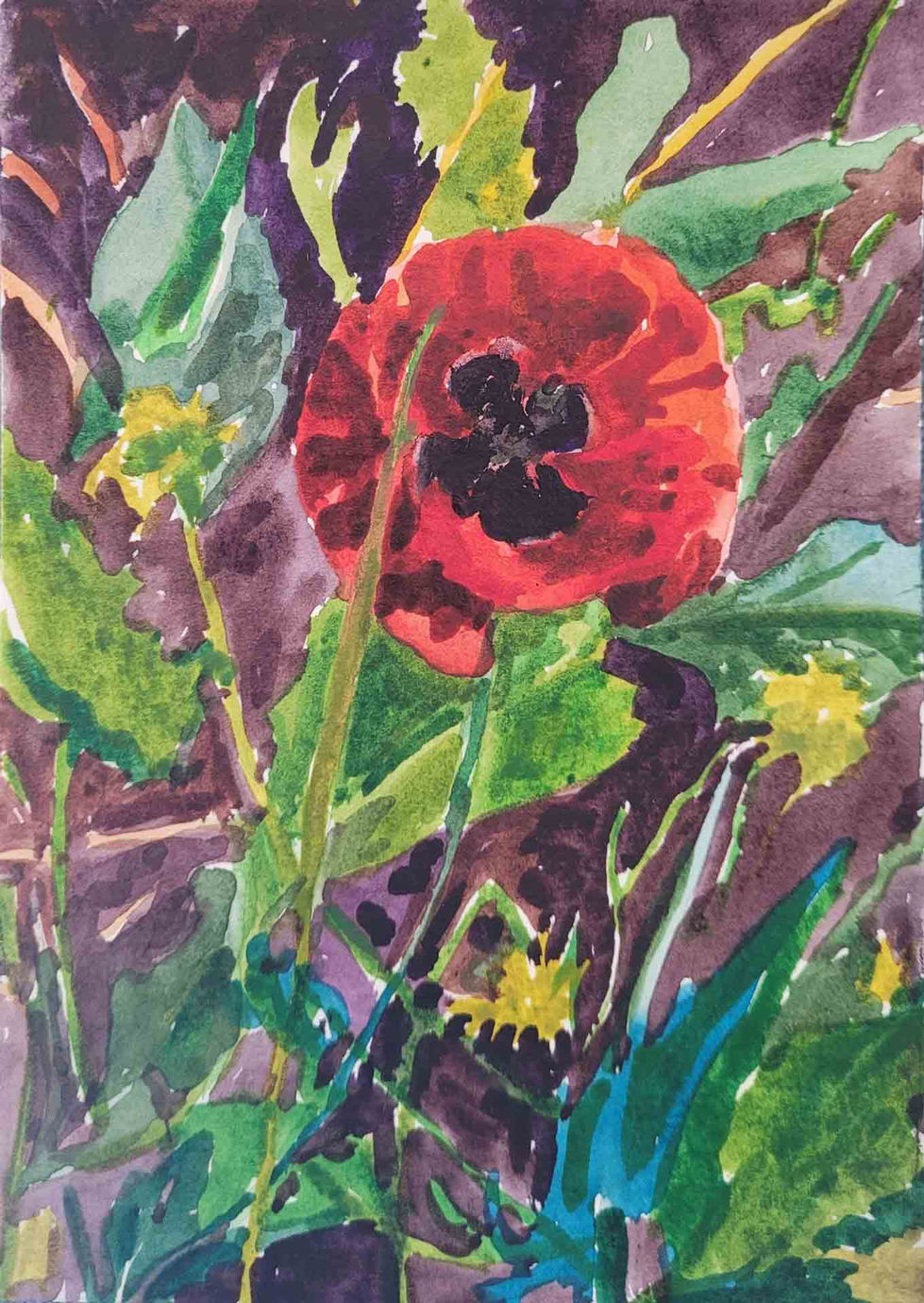 spring(red)_2025_watercolor on paper_10.5x14.8