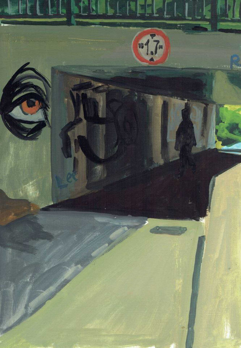 tunnel_2015_gouache on paper_24x17