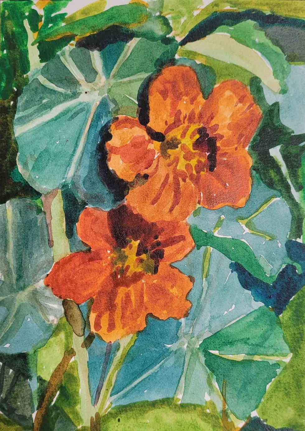 spring(orange)_2025_watercolor on paper_10.5x14.8