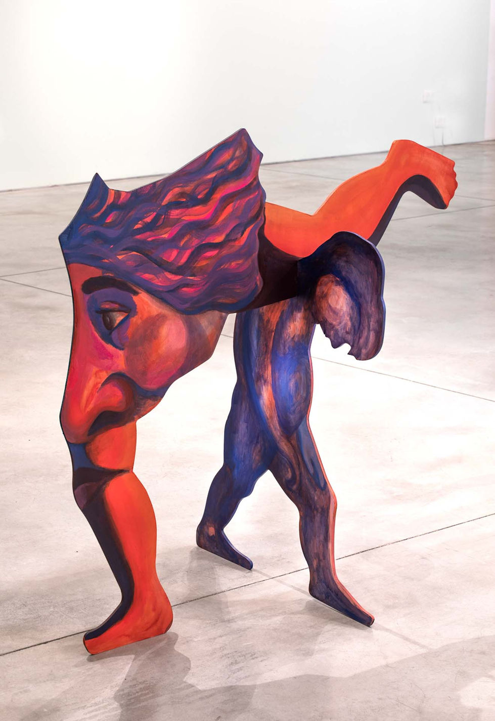 leaners- movement 2024 acrylic on wood