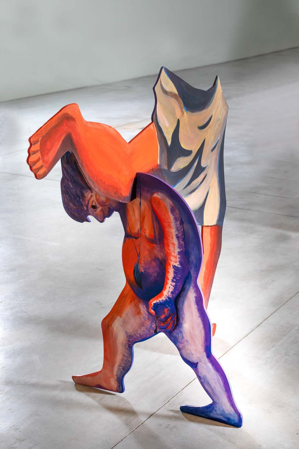 _leaners- movement 2024 acrylic on wood