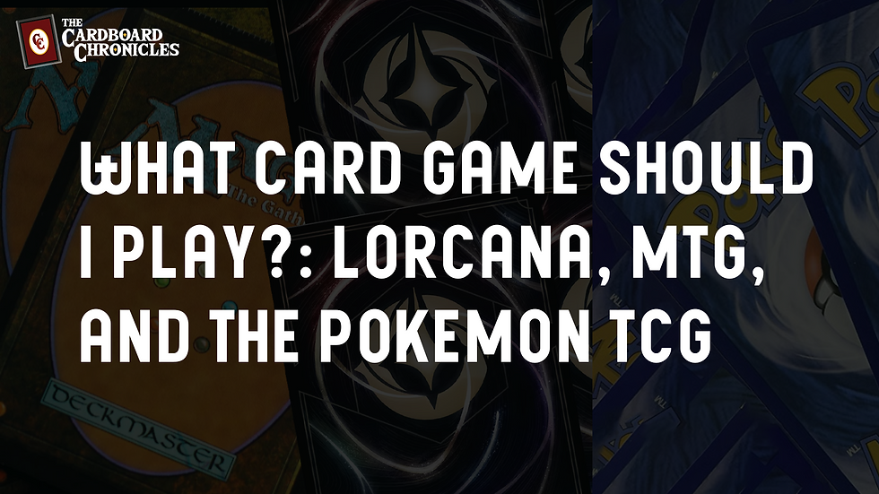 What Card Game Should I Play?: Lorcana, MTG, and the Pokemon TCG