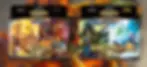 Two Elestrals Sunstrike starter deck boxes show fantasy heroes and creatures; text says Includes 4 booster packs.