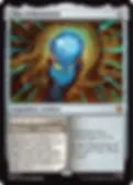 A glowing hand holds a radiant blue gem with swirling colors. The card reads "The Arkenstone" and describes a Legendary Artifact with powers.