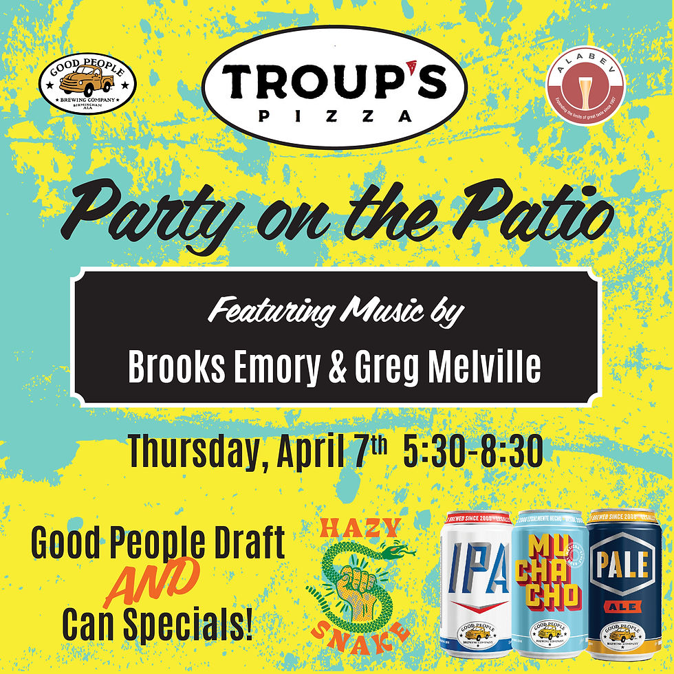 Troups Pizza Party on the Patio with Good People Brewing