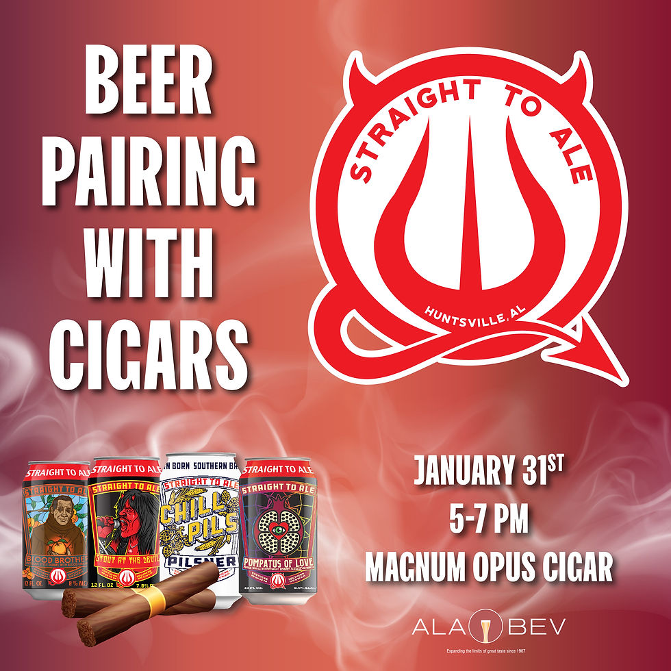 Straight to Ale pairing with Cigars at Magnum Opus in Montgomery
