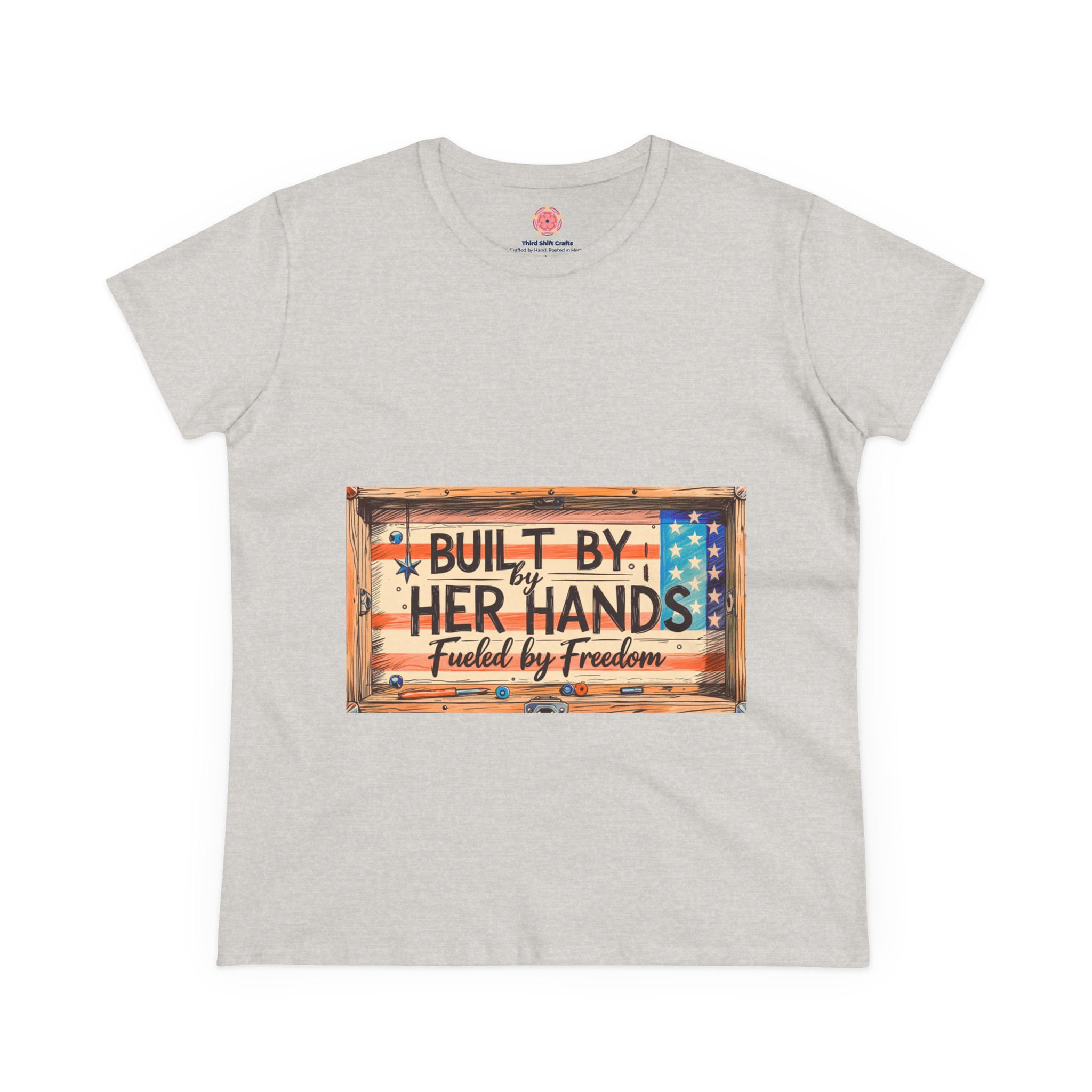 Built by Her Hands Women's Cotton Tee, Gift for Women