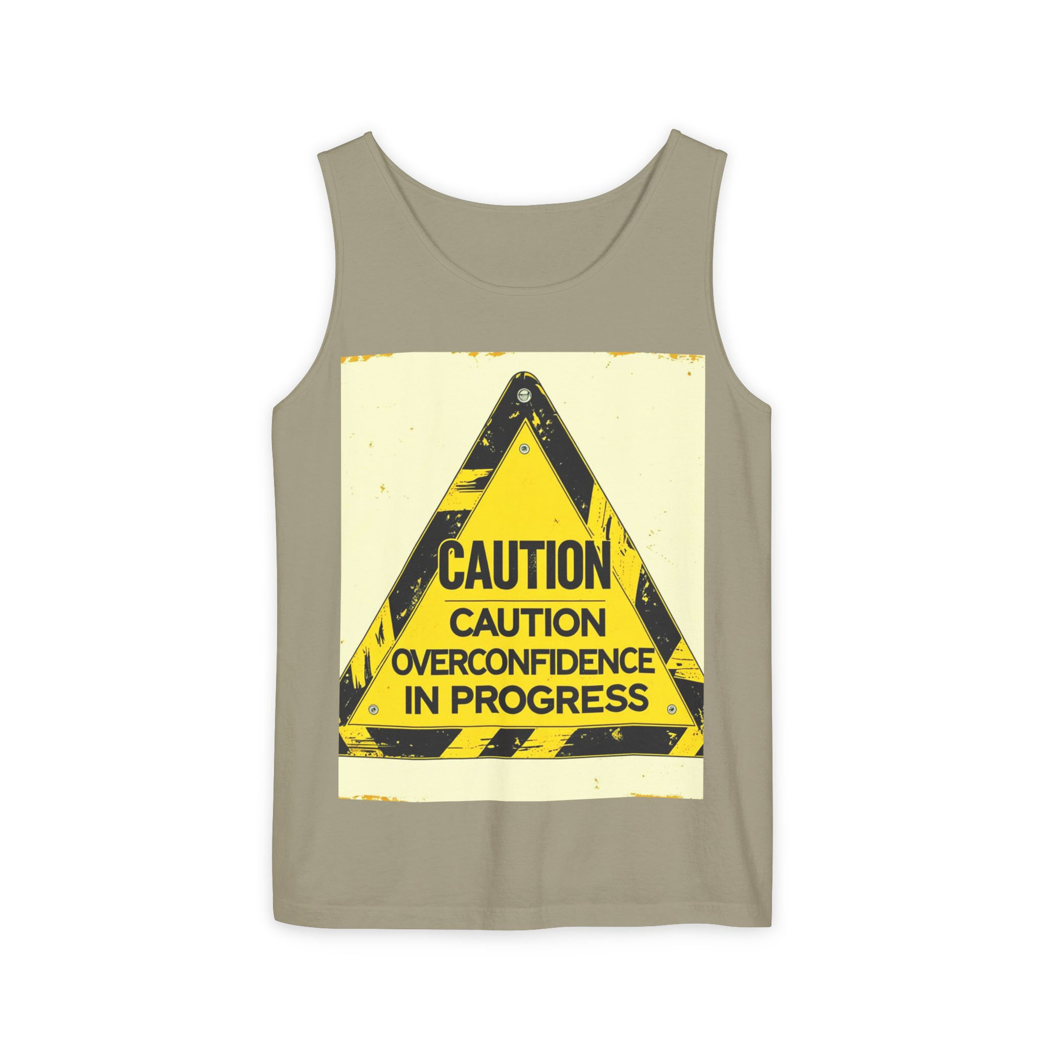 Caution Overconfidence in Progress,  Woodworking Unisex DIY Tank