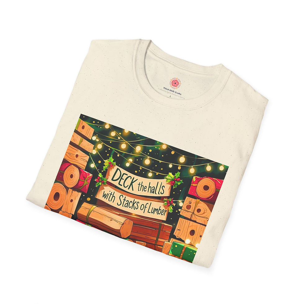 Thumbnail: Deck the Halls with Stacks of Lumber, Funny Christmas Woodworking Shirt
