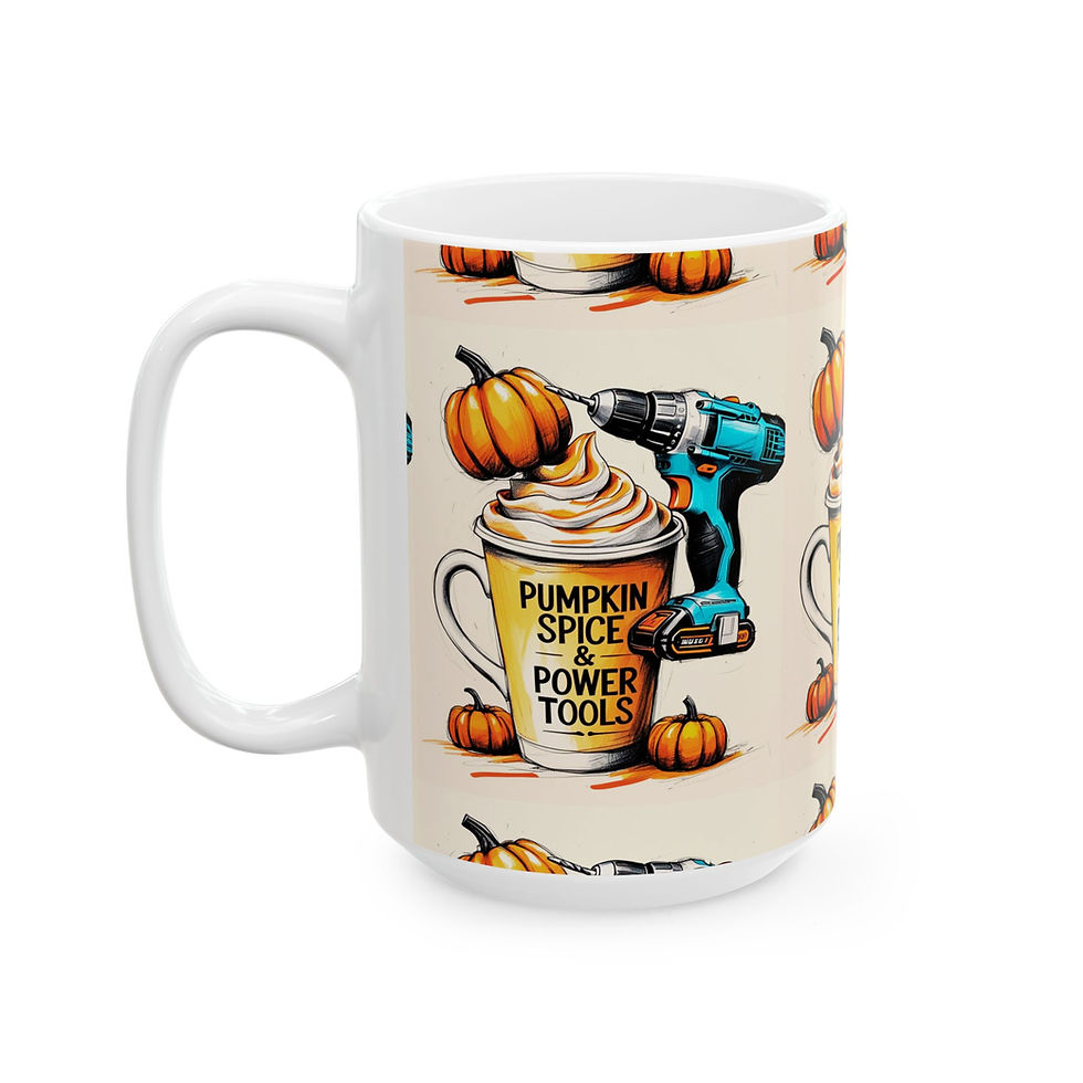 Thumbnail: Pumpkin Spice & Power Tools Mug - Fall DIY Coffee Cup