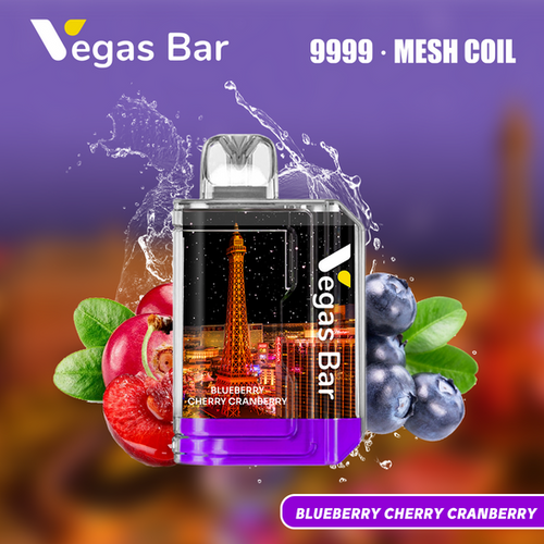 Vegas Bar 9999Puffs Blueberry Cherry Cranberry | Vegas Bar Vape Flavo