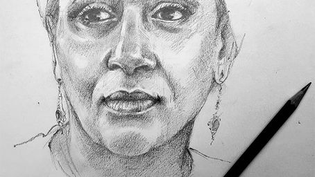 Pencil Portrait with Carole Massey