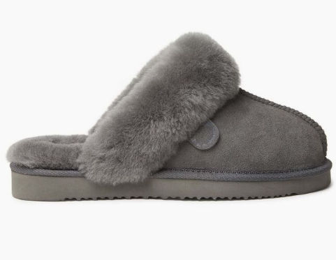 Thumbnail: ZC Fireside by Dearfoams Sydney Scuff Slipper Grey