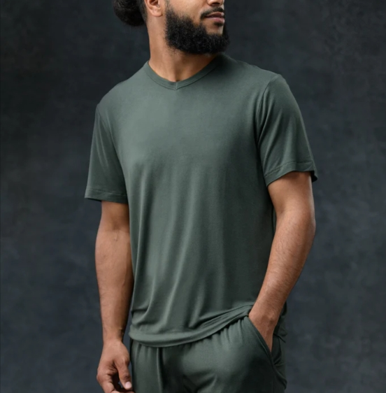 ZC Men's Modal Sleep Tee Evergreen