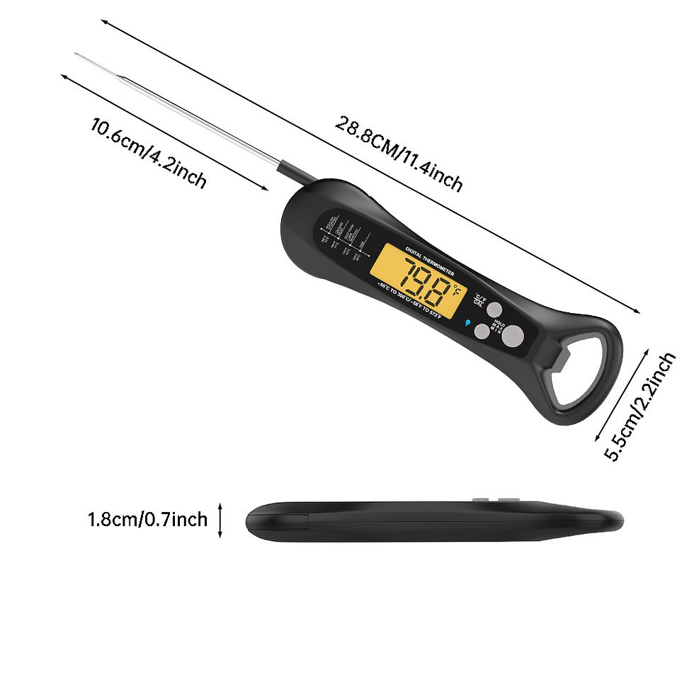 Thumbnail: Digital Food Thermometer with Folding Probe