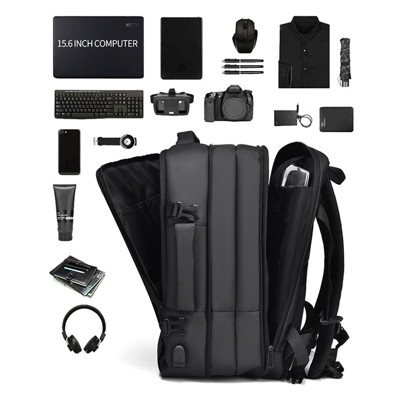 Expandable Laptop Backpack with USB Port view 3