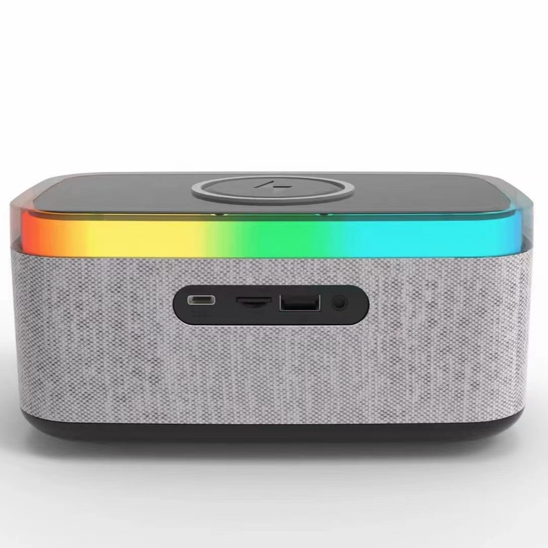Wireless Charging Bluetooth Speaker with Display Clock view 7