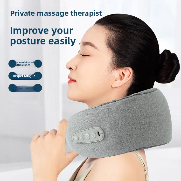 U-Shaped Inflatable Neck Massager Pillow view 3